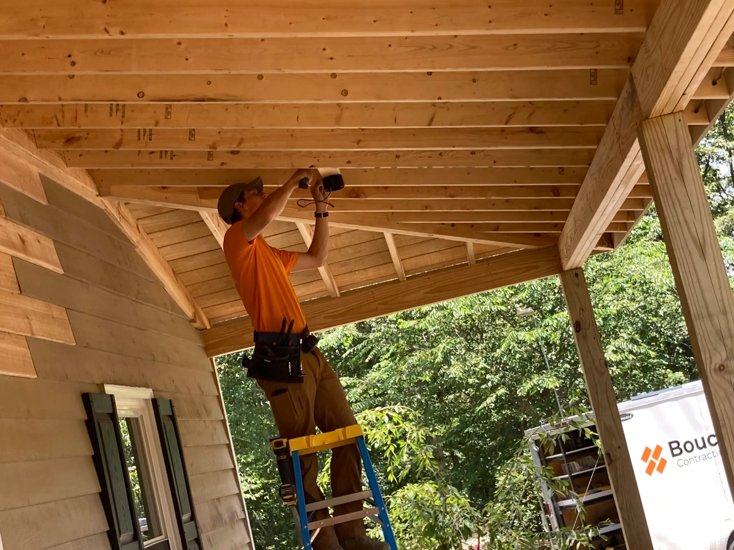 Framing a covered porch